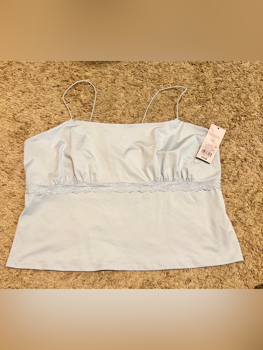 wild fable Light Blue Lace-Trim Cami